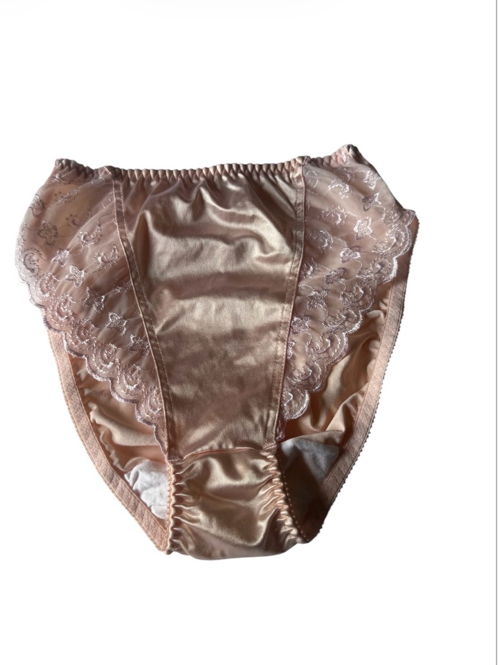 Victoria's Secret vintage Satin Lace Bikini Briefs - Light Pink